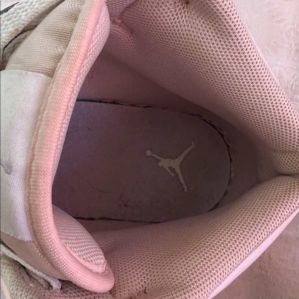 Nike Air Jordan Sneakers 1 Mid GS Pink Wash/Violet Frost/White Size 6.5 Copy - Picture 9 of 11